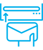 letter through mailbox icon