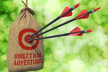 3 arrows into a sack with a direct mail message
